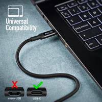 NGS KNOT 65W-3-3m USB C naar USB C kabel, 65W snel opladen, 480Mbps dataoverdracht, hoge duurzaamheid, ideaal voor mobiele telefoons, tablets en laptops - thumbnail