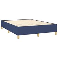 Boxspring met matras stof blauw 140x200 cm - thumbnail