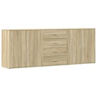 Dressoirs 3 st bewerkt hout sonoma eiken - thumbnail