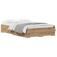 Bedframe met lades artisanaal eikenkleurig 120 x 190 cm - thumbnail