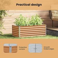 Verhoogde plantenbak 98 x 50 x 36 cm Gegalvaniseerd staal - thumbnail