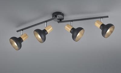 Trio PlafondlampLatika 4-lichts zwart - R81524032