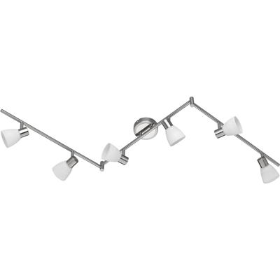 LED Plafondspot - Trion Caru - 18W - G9 Fitting - Warm Wit 3000K - 6-lichts - Dimbaar - Rechthoek - Mat Nikkel - Aluminium