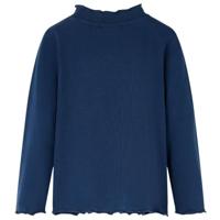 Kindershirt lange mouwen ballerinaprint 128 marineblauw - thumbnail