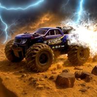 Op afstand bestuurbare RC-auto - TURBO CHALLENGE - 099349 - Schaal 1/18 - 2,4 GHz - 15 km/u - Licht met rookfunctie - Geschikt voor kinderen vanaf 6 jaar - thumbnail