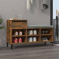 VidaXL Schoenenkast 102x36x60 cm bewerkt hout gerookt eikenkleurig - thumbnail