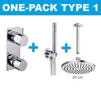 Wiesbaden one-pack inbouwthermostaatset rond type 1 - thumbnail