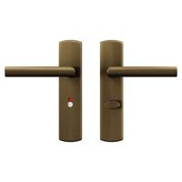 AXA deurkruk Milan met schild WC63/8 Curve brons - thumbnail
