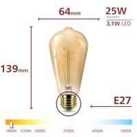 Philips 8721103049056 LED-lamp E27 Spiraal 3.1 W = 25 W Goud, Barnsteen 1 stuk(s) - thumbnail