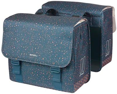 Dubbele fietstas Basil Flair 35 liter - navy