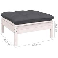 7-delige Loungeset met kussens massief grenenhout - thumbnail