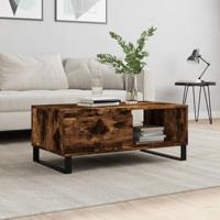 Salontafel 90x50x36,5 cm bewerkt hout gerookt eikenkleurig - thumbnail