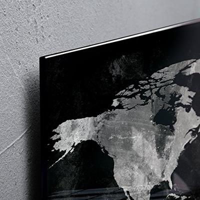 Sigel SI-GL246 Glasmagneetbord Artverum 1300x550x12mm Wereldkaart - thumbnail