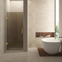 Nisdeur Wiesbaden Less 70x200 cm 8 mm Nano Vintage Brons Glas Geborsteld Messing - thumbnail