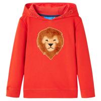 VidaXL Kindertrui met capuchon 140 rood - thumbnail