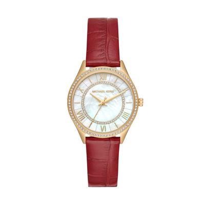 Horlogeband Michael Kors MK2756 Leder Rood 16mm Horlogeband Michael Kors MK2756 Leder Rood 16mm