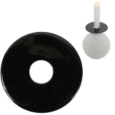 Stjernsund kaarsenring loua zwart glans 9cm | 24 stuks