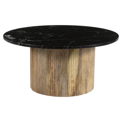 Brix Salontafel 'Nova' Mangohout en marmer, kleur Zwart