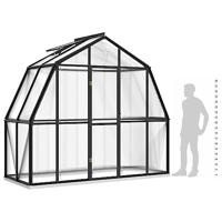 VidaXL Broeikas met basisframe 3,3 m² aluminium antracietkleurig - thumbnail
