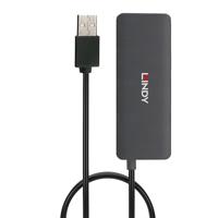 LINDY 42986 USB 2.0-hub 4 poorten Zwart - thumbnail