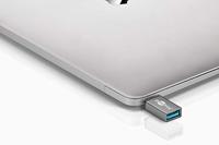 USB 3.2 GEN 1 (USB3.0) USB-C stekker - USB-A (F) naar USB-C (M) - 5Gbit/s - USB adapter - Zilver - thumbnail