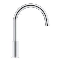 Grohe QuickFix Start Curve keukenmengkraan met uittrekbare handdouche rond chroom - thumbnail