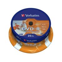 Verbatim 43538 DVD-R disc 4.7 GB 25 stuk(s) Spindel Bedrukbaar - thumbnail