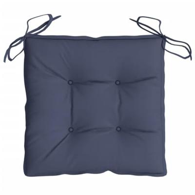 VidaXL Stoelkussens 2 st 50x50x7 cm oxford stof marineblauw