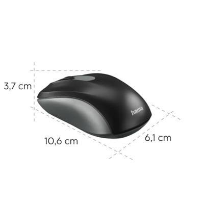 Hama Optische draadloze muis AMW-200, 3 knoppen Muis Zwart