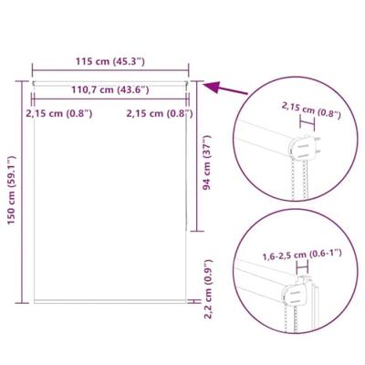 Rolgordijn verduisterend 115x150 cm stofbreedte 110,7 cm geel Rolgordijn verduisterend 115x150 cm stofbreedte 110,7 cm geel