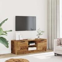 Tv-meubel 102x35x36,5 cm bewerkt hout oud houtkleurig - thumbnail