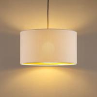 Scandinavische stijl Hanglamp - Corduroy Lampenkap - Cilinder - Wit - ø40 x 126 cm - E27 Fitting - Geschikt voor Woonkamers en slaapkamers - Inclusief 1 meter kabel - thumbnail