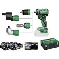 Hikoki DS18DDQWRZ | Accu boor-schroefmachine | 18V | 55 Nm | Inclusief opzetstukken, 2 x 2,0 Ah accu's en lader | In HSC II koffer - DS18DDQWRZ - thumbnail