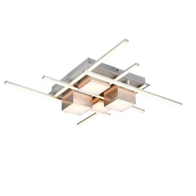 Trio Design plafondlampRoger nikkel - 647810407