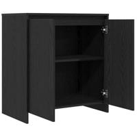 Dressoir 70x41x75 cm bewerkt hout zwart eikenkleur - thumbnail