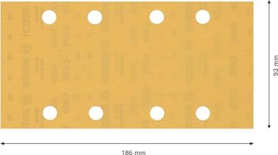 Bosch Accessoires Expert C470 schuurpapier voor vlakschuurmachines 93 x 186 mm, K400 50-delig - 2608900941