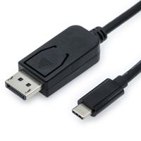 Value 11.99.5845 USB-C-displaykabel USB-C / DisplayPort Adapterkabel USB-C stekker, DisplayPort-stekker 1.00 m Zwart - thumbnail