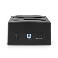 Nedis Docking Station voor Harde Schijf | USB 3.2 Gen1 | USB Type-A | 2 Schijven | 2.5 / 3.5 " | USB 3.2 Gen1 | Docking | Desktop - HDDUDB3210BK - thumbnail