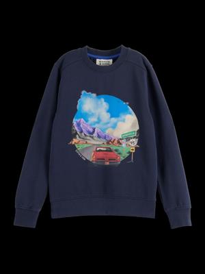 Regular-Fit Artwork Sweat Navy