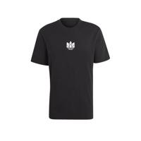adidas Originals / t-shirt 3D Trefoil in zwart - thumbnail