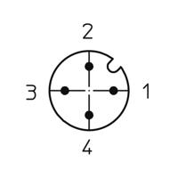 Lutronic 1237 Sensor/actuator inbouwconnector M12 Aantal polen (sensoren): 4 Stekker, inbouw 0.50 m 1 stuk(s) - thumbnail