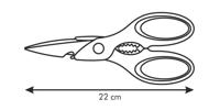 Keukenschaar Tescoma Presto Rood 22 cm Roestvrij staal Plastic - thumbnail