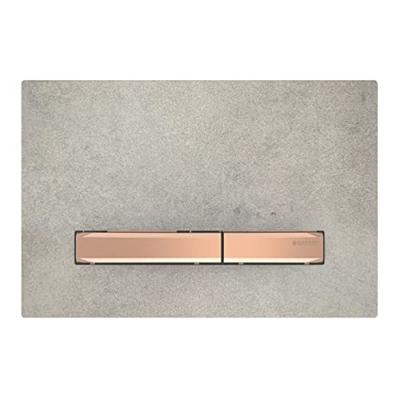 Bedieningsplaat Geberit Sigma 50 voor 2-toets Spoeling Rosé Goud / Betonlook Bedieningsplaat Geberit Sigma 50 voor 2-toets Spoeling Rosé Goud / Betonlook