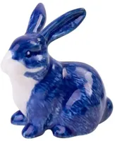Heinen Delfts Blauw miniatuur ornament keramiek konijn 4x3x4.5cm delfts blauw - thumbnail