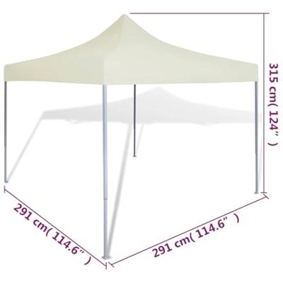 VidaXL Partytent inklapbaar 3x3 m crème