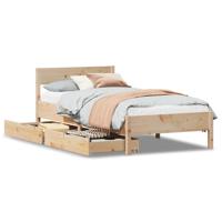 Bedframe zonder matras massief grenenhout 120x200 cm - thumbnail