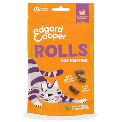 Edgard & Cooper Rolls Kip & Kalkoen kattensnacks 45 gram