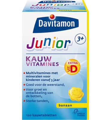 Davitamon Junior 3+ KauwVitamines Banaan 120st Davitamon Junior 3+ KauwVitamines Banaan 120st