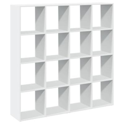 Boekenkast 137,5x29x137,5 cm bewerkt hout wit