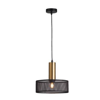 Hanglamp Nerja E27 - zwart/goudkleur - 120xØ28 cm - Leen Bakker
